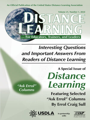 cover image of Distance Learning, Volume 21, Issue 1